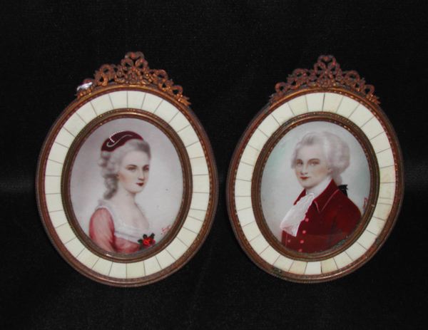 Pair of Oval Austro-German Portrait Miniatures,