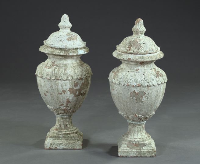 A Pair of Lidded Terra Cotta and 2d74e