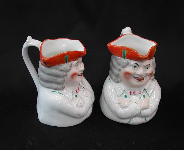 Fine Pair of Staffordshire Pottery "Toby"