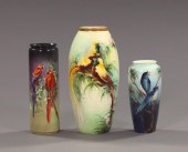 Group of Three Hand-Painted American