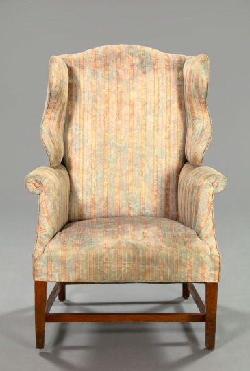 George III Mahogany Wing Chair,  with