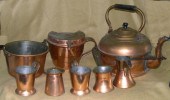 Eight Piece Collection of Copper Wares,