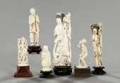 Collection of Six Oriental Ivory and