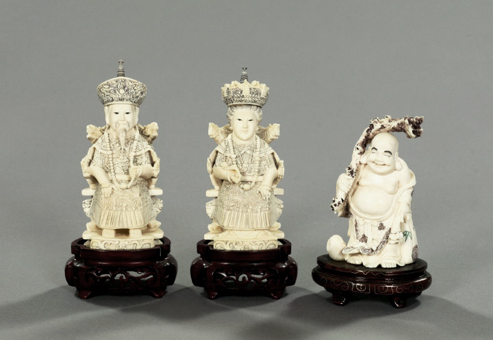 Group of Three Ivory Figures  2e260