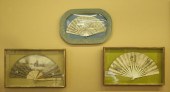 Group of Three Shadowboxed Fans  2e2b8