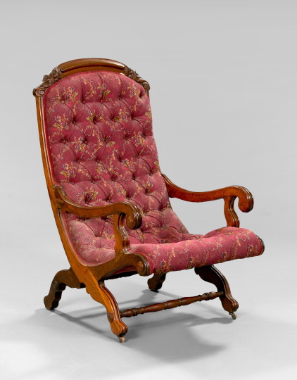 American Rococo Revival Upholstered