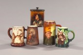Five-Piece Collection of Hand-Painted