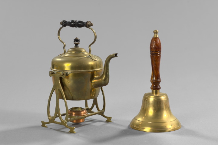 Brass Teapot on Stand and Bell  2e81d