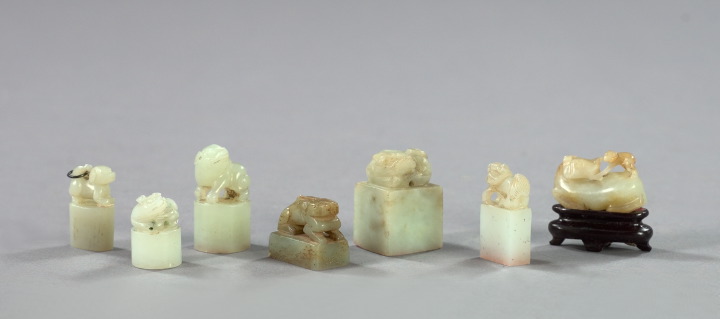 Group of Seven Chinese Jade Seals  2e905
