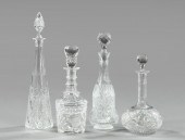 Group of Four Cut Glass Decanters  2e985
