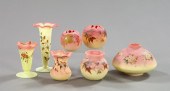 Group of Seven Burmese Glass Vases  2e9e0