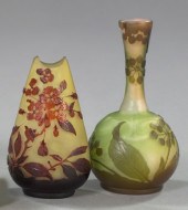 Two Small Galle Glass Vases,  fourth