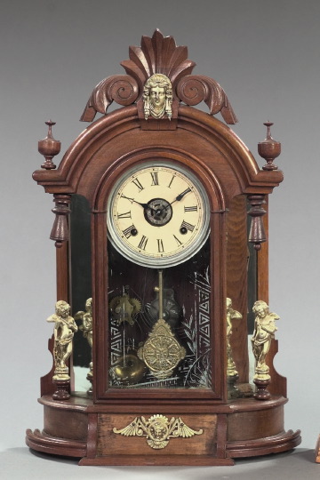 Unusual Ansonia Clock Company Gilt Spelter Mounted 2e700