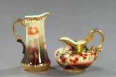 Two Pickard Hand-Painted Porcelain Pitchers,