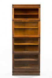 Tall American Oak Four-Stack Barristers