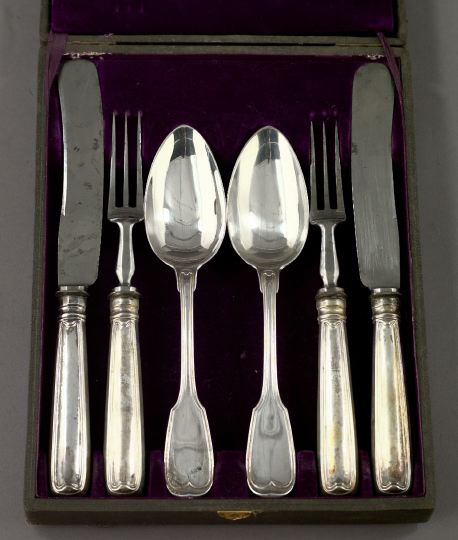 Cased Set of Two H. Mau Silver