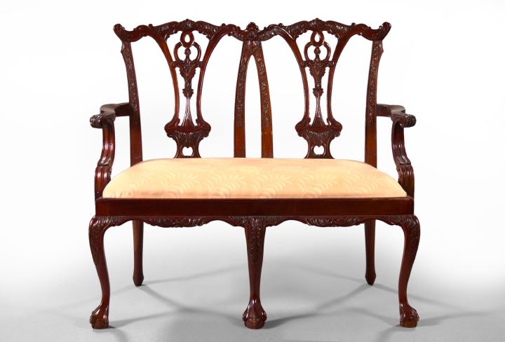 George III-Style Mahogany Double-Chairback