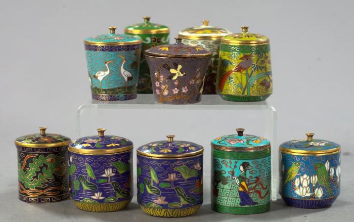 Cased Set of Ten Diminutive Chinese 2f218