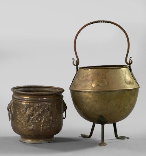 Two Brass Planters one a good 2f81b