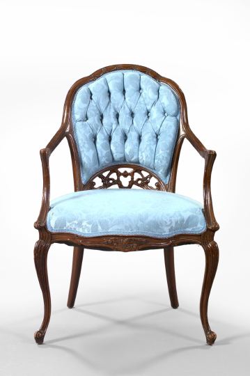 Continental Carved Mahogany Fauteuil  2f946