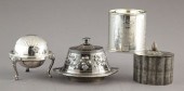 Group of Four Silver Lidded Containers  2fbfc