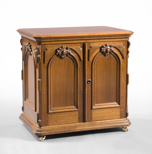 American Renaissance Revival Walnut Cabinet,