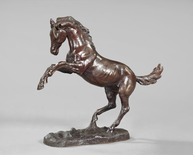 Continental Patinated Bronze Figure of a