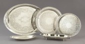 Collection of Five Silverplate Trays,