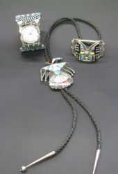 Three Navajo and Zuni Silver Jewelry 2fe6f