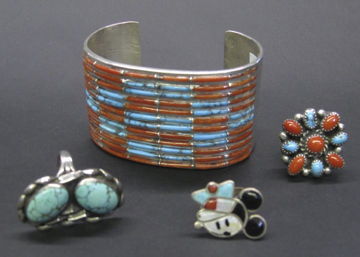 Four Assorted Navajo and Zuni Jewelry 2fe72