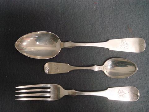 19 pcs coin silver flatware by 3bacb