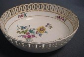 Floral decorated Meissen bowl, rim repaired,