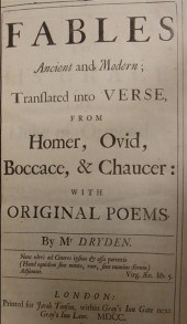 John Dryden Fables Ancient and 3b995