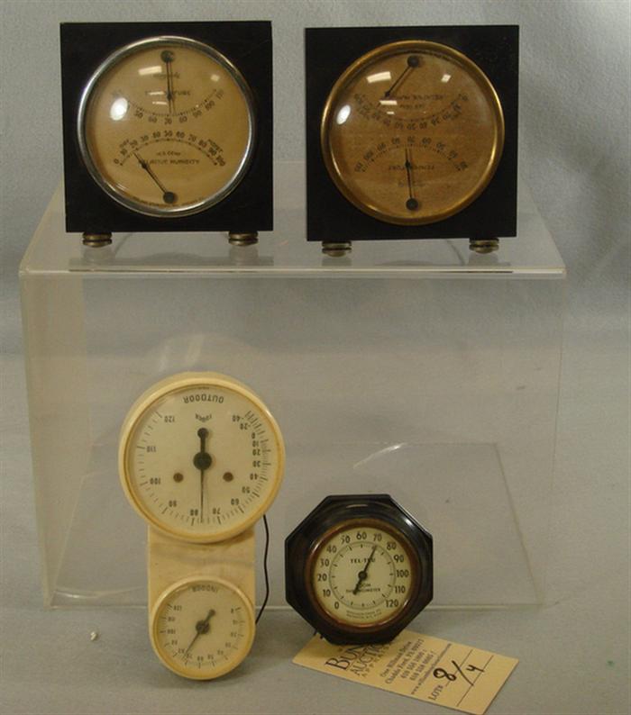 Lot 4 barometers/thermometers,