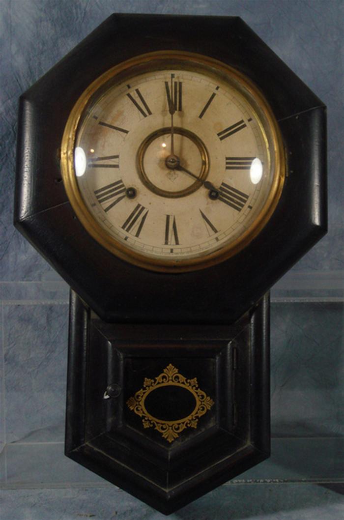 Ansonia 8" short drop school house clock,