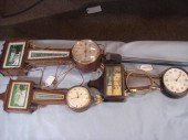 Group of 6 banjo clocks for restoration