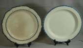 2 Leeds pearlware chargers 14 15  3be04