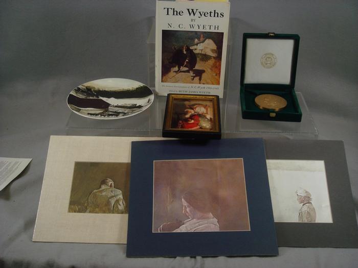 Lot Wyeth family ephemera, BRM NC brochure,