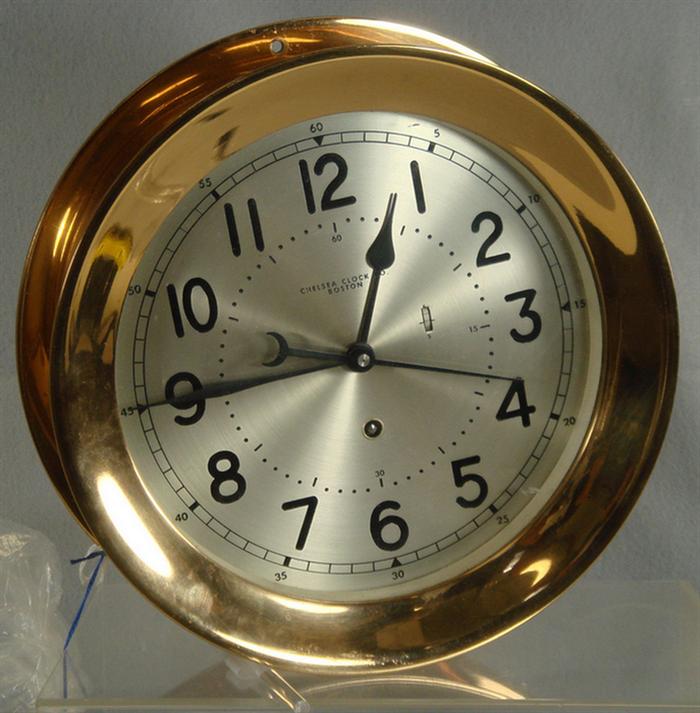Chelsea brass ships clock 8  3c15c