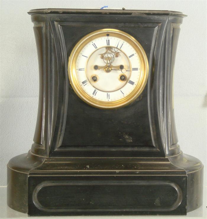 French black marble mantle clock  3c1a8