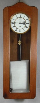 Gustav Becker weight driven wall clock,