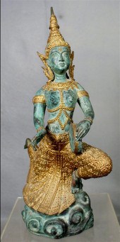 Cast bronze figure of an Siamese dancer