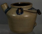 Blue decorated stoneware batter pitcher,