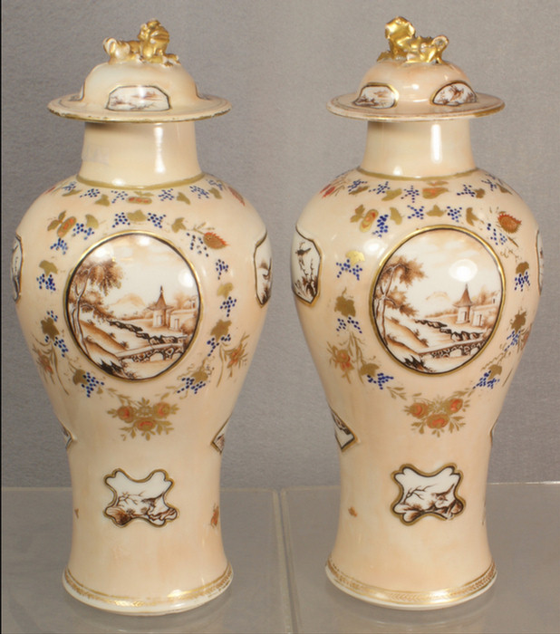 Chinese export porcelain pr of 3dc10