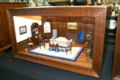 Diorama of a colonial paneled LR with
