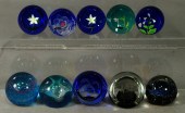 10 Caithness crystal paperweights, 6