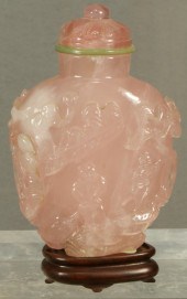 Large carved rose quartz table 3dd4b