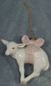 Lladro figurine, nativity lamb ornament