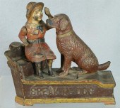 Speaking Dog cast iron mechanical bank,