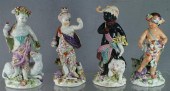 4 Derby porcelain figures 4 Continents  3e56f